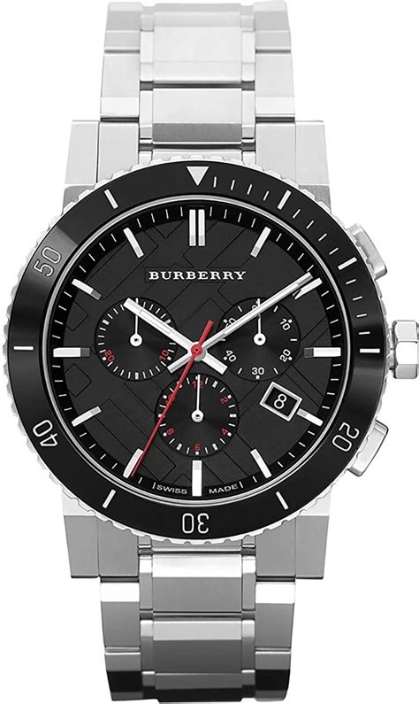 BURBERRYS the City Swiss Chronograph Stainless Steel Black .